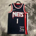 Maillot de Basket #1 Bridges Brooklyn Nets 2021-22 city Marine